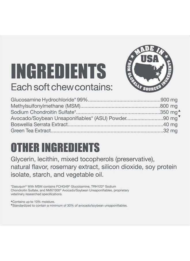 Nutramax Laboratories - Nutramax Dasuquin with MSM Joint Health Supplement for Large Dogs - With Glucosamine, MSM, Chondroitin, ASU, Boswellia Serrata Extract, and Green Tea Extract, 150 Soft Chews - Image 1