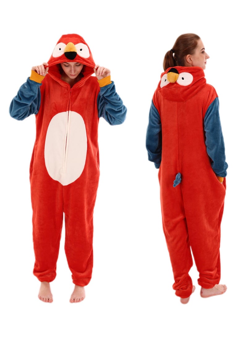 Snug Fit Unisex Adult Onesie Pajamas,  Cosplay Animal One Piece Halloween Costume Sleepwear Homewear  - Image 1