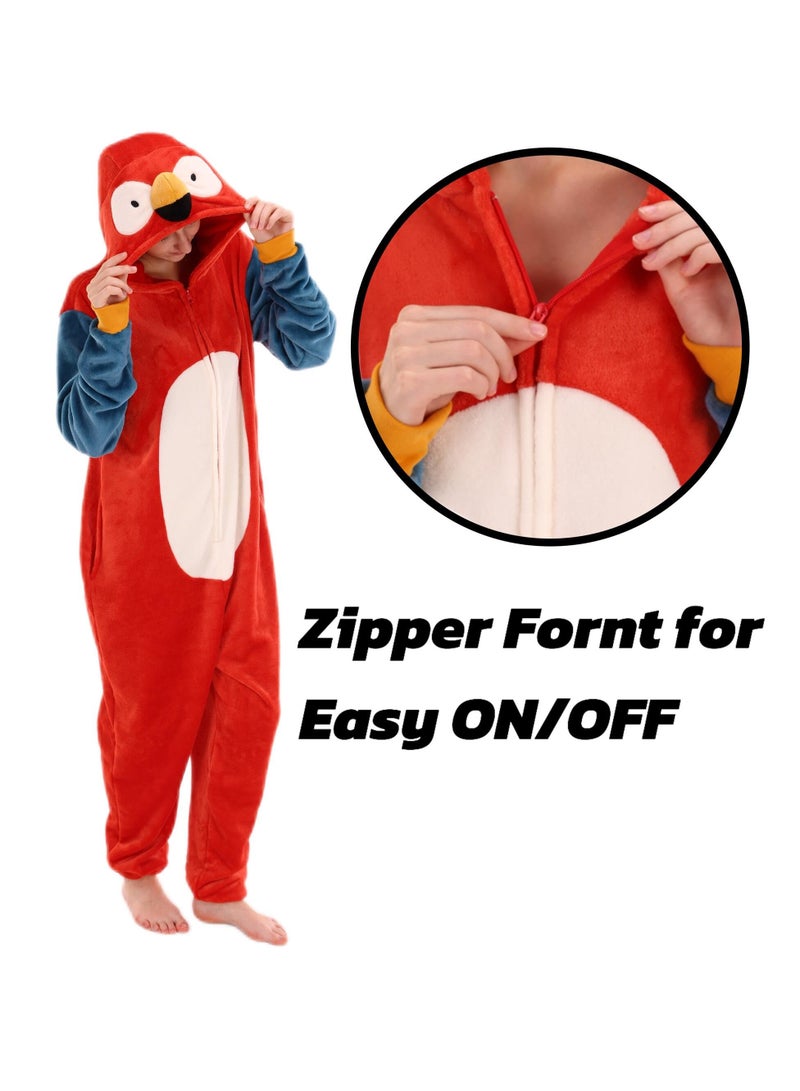 Snug Fit Unisex Adult Onesie Pajamas,  Cosplay Animal One Piece Halloween Costume Sleepwear Homewear  - Image 3