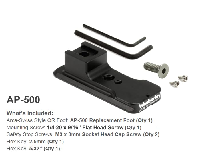 WIMBERLEY AP-500 Replacement Lens Foot for Nikon 500 f5.6 PF VR - Arca-Swiss Style - Made in USA - Image 2