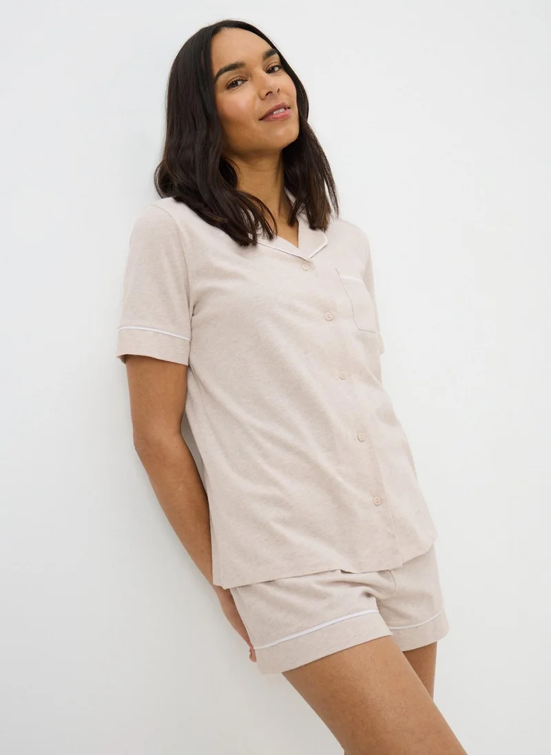 ماتلان طقم بيجامة قصير من الشوفان