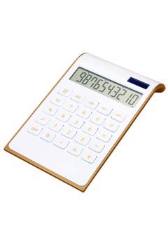 KASTWAVE Calculator, Solar Power Calculator Slim Elegant Design Solar Calculator Dual Powered Desktop Calculator Tilted LCD Display for Business Office School  - Image 1