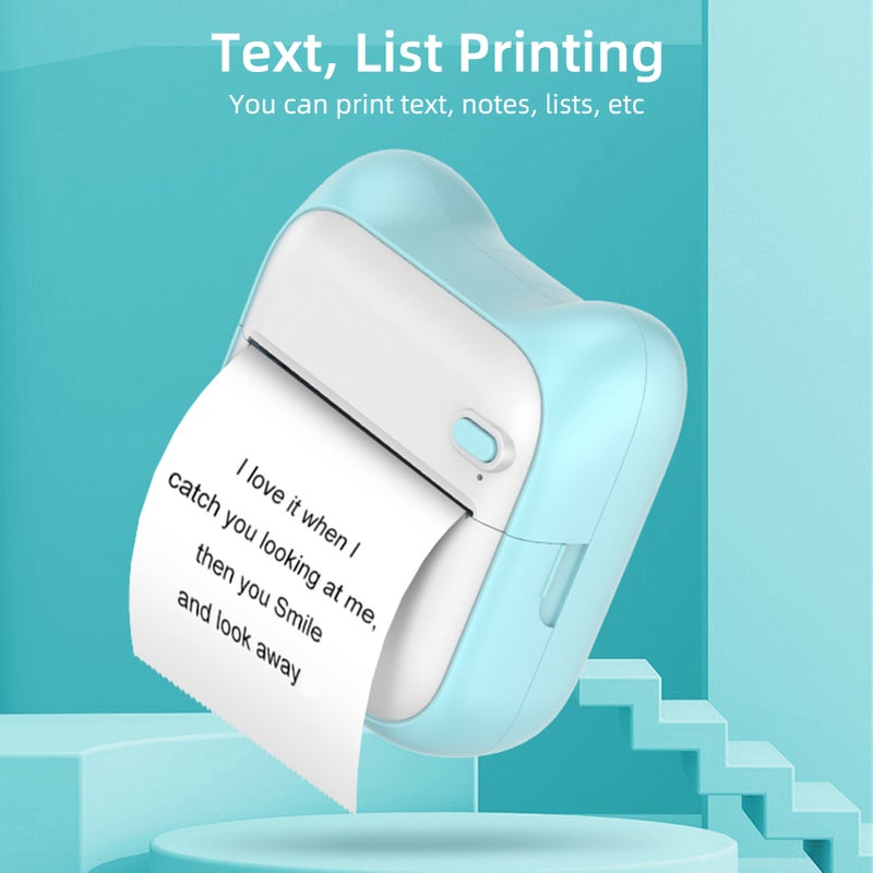 Mini Pocket Photo Printer Portable Thermal Printing Machine 203dpi Wireless BT Connection for Picture Lable DIY Handcraft List Meno Notes Journal Receipt Paper Instant Printer Sticker with 5 Rolls - Image 4