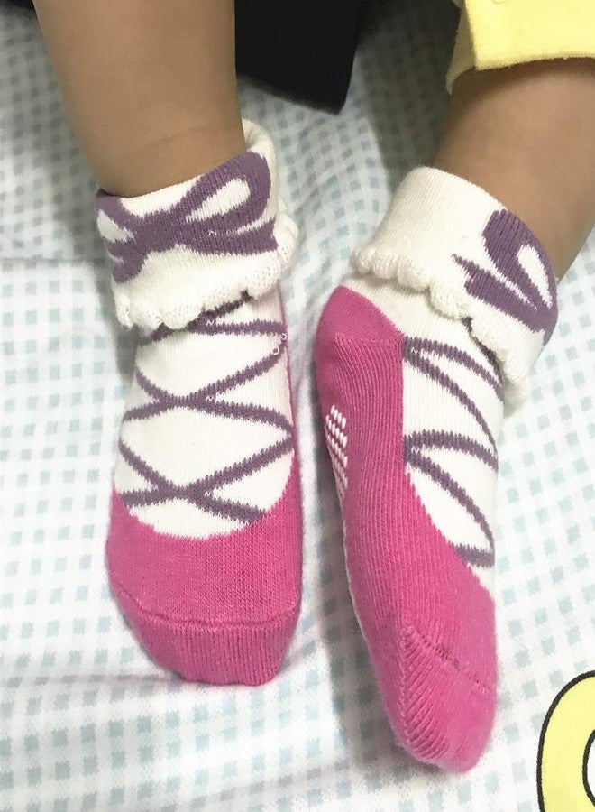 Cottock 9 Pairs Baby Girls Newborn Infant Socks, Ankle Socks Cotton with Grips (9 Pairs, 0-6 Months) - Image 5