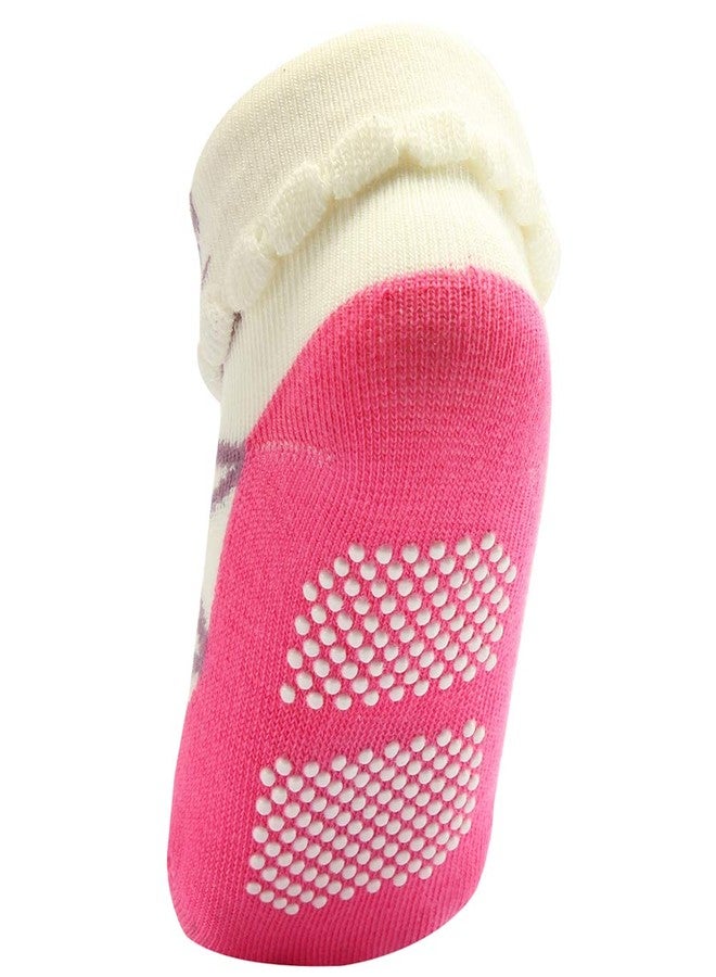 Cottock 9 Pairs Baby Girls Newborn Infant Socks, Ankle Socks Cotton with Grips (9 Pairs, 0-6 Months) - Image 2