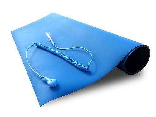 SCHOFIC 3-Layer 2 MM Anti-Static ESD Safe PVC Mat with Wrist Band & Button on All Four Corner (1Ft X 3.25Ft) - Image 1