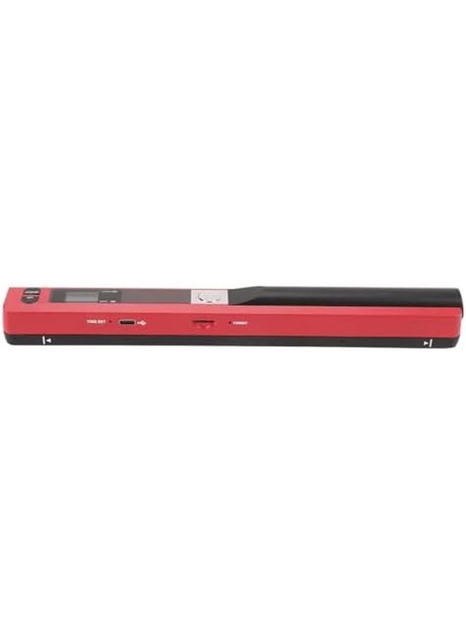 Aramox Red Portable Handheld Document Scanner 900 Dpi USB for Home Office A4 Size - Image 2