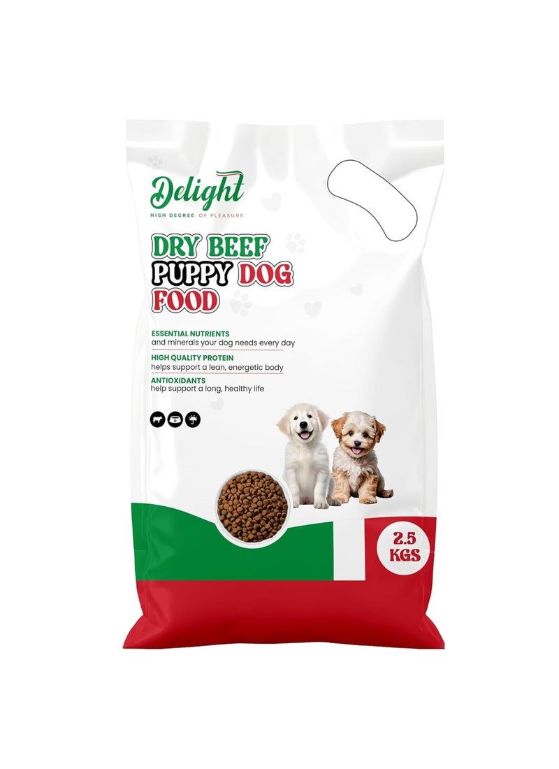 Delight Dry Puppy Dog Food Beef Flavor - Image 3