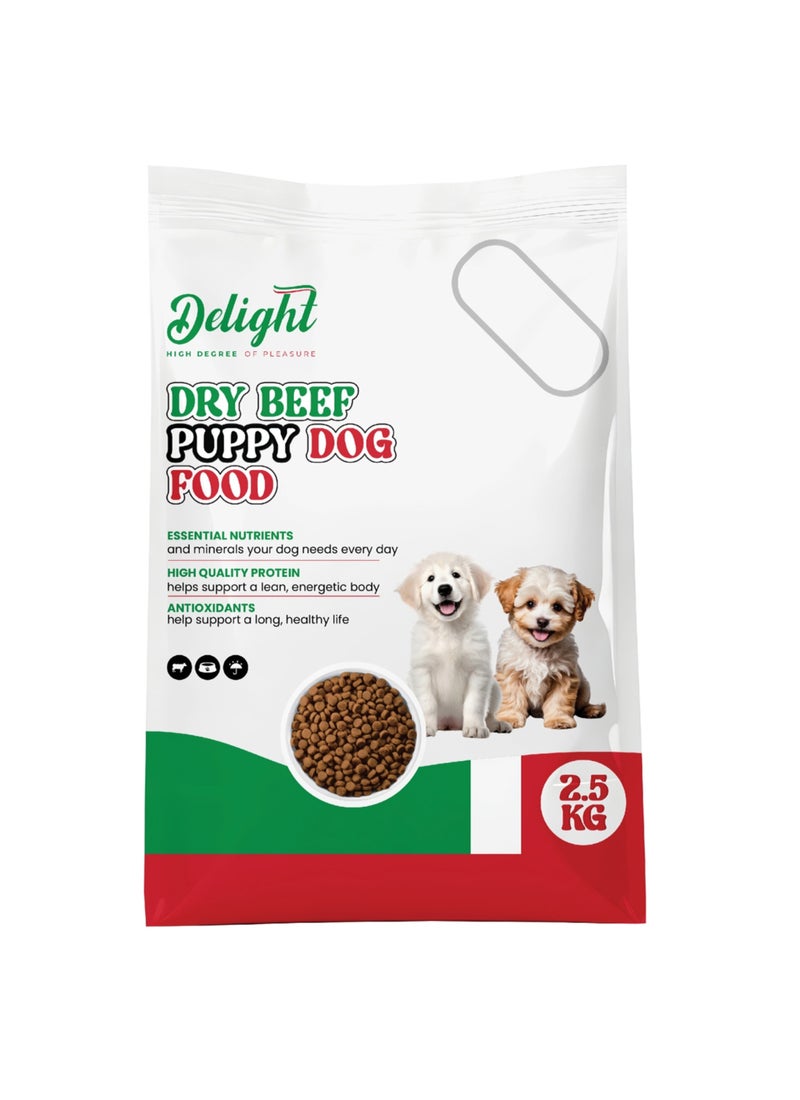 Delight Dry Puppy Dog Food Beef Flavor - Image 1