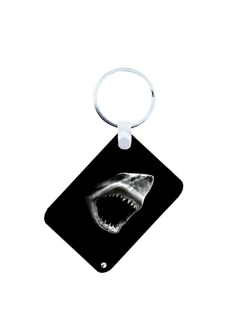 RKN Shark Printed Keychain Black/White
