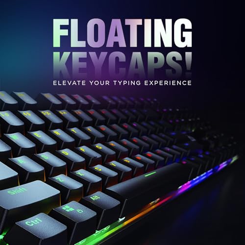 Intex Caliber Wired Mechanical Gaming Keyboard with 50 Million Keystrocks| 12 Mode RGB Lights, 3 Level Brightness | 1.5m Plug & Play Cable, Multi-Device Pairing (Black) - Image 3