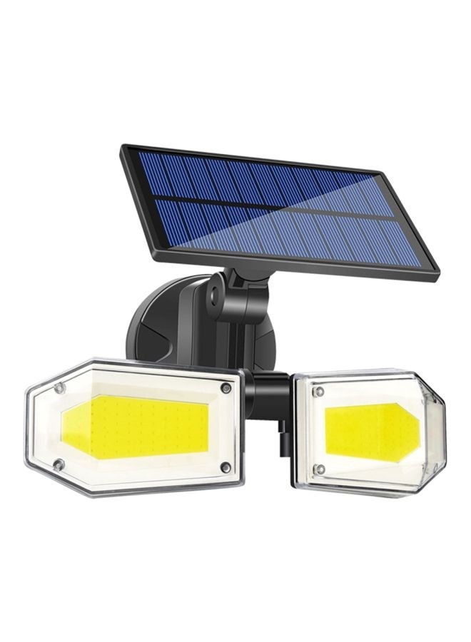NIBEMINENT Double Head Solar Wall Lamp Black/White/Blue - Image 1