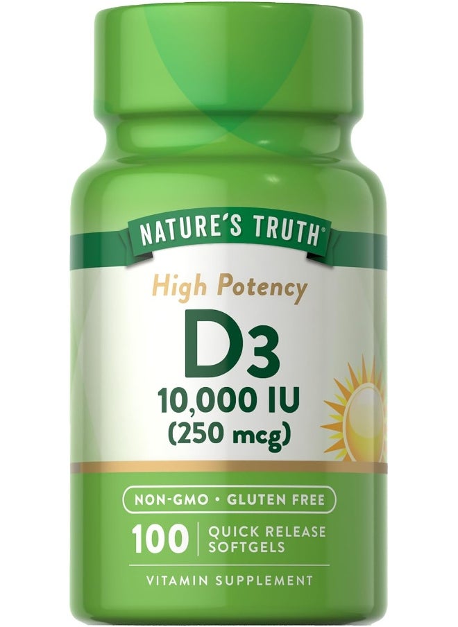 Nature's Truth Nature's Truth Vitamin D 10,000 IU 100 Softgels  - Image 1