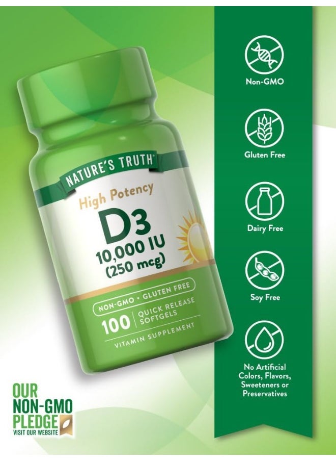 Nature's Truth Nature's Truth Vitamin D 10,000 IU 100 Softgels  - Image 3