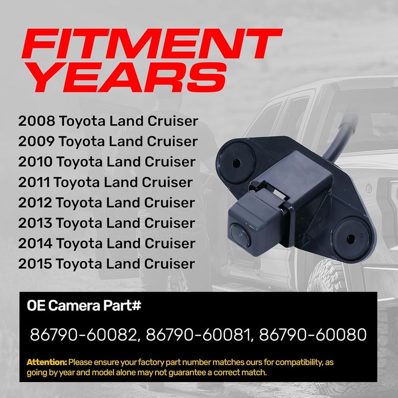 Master Tailgaters Replacement Backup Camera for Toyota Land Cruiser (2008-2015) - Image 2
