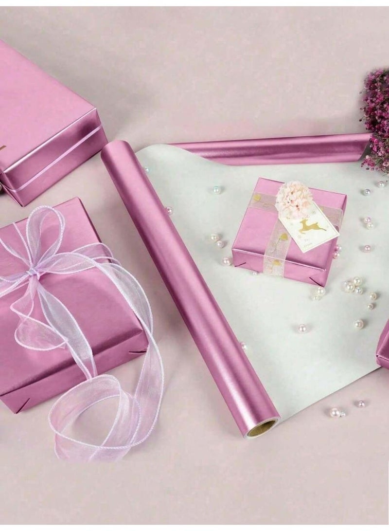 Kandid 300M Roll Large Matte Luxury Wrapping Paper – Solid Color Elegant Gift Wrap for Birthdays, Weddings & Christmas (Matte Pink) - Image 4