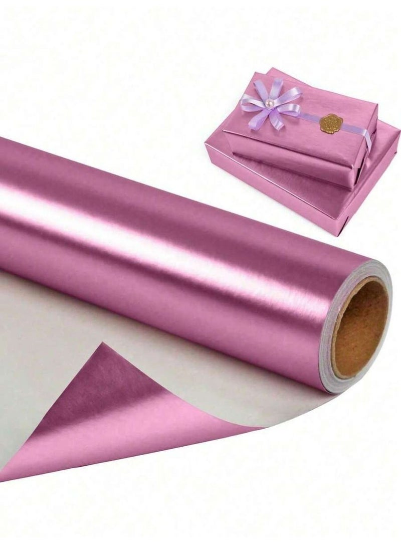 Kandid 300M Roll Large Matte Luxury Wrapping Paper – Solid Color Elegant Gift Wrap for Birthdays, Weddings & Christmas (Matte Pink) - Image 1