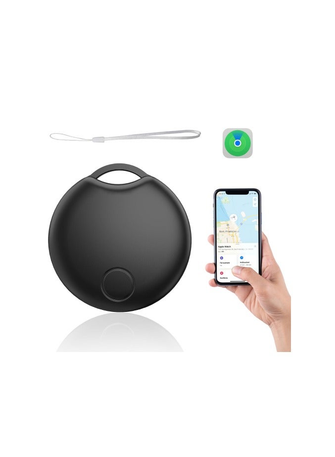 LumsAura Key Finder for iPhone – Apple Find My Compatible Item Tracker, Anti-Loss Global Positioning Tag for Purses/Bags/Luggage (Black)  - Image 1