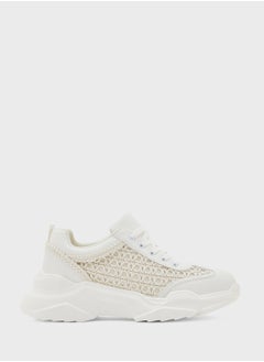 Weave Detail Chunky Sneakers