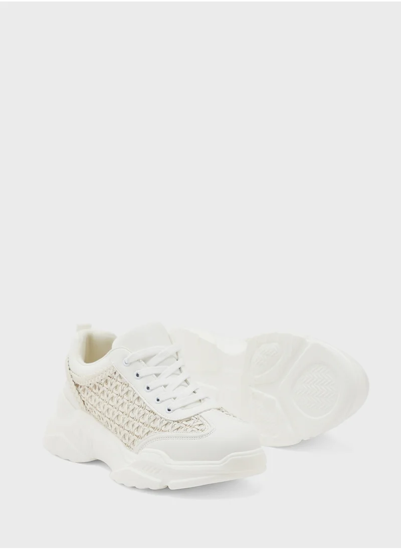 Ginger Weave Detail Chunky Sneakers