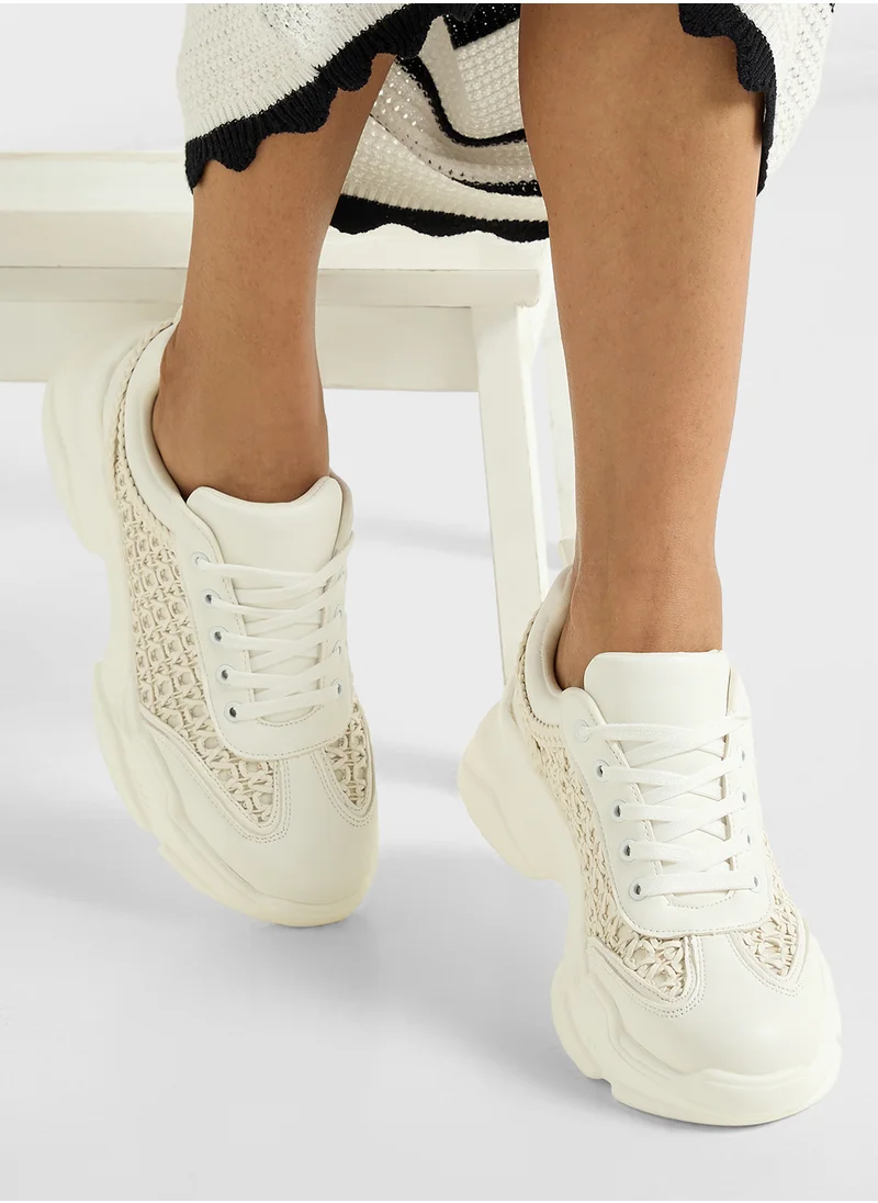 Ginger Weave Detail Chunky Sneakers