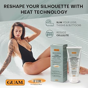 GUAM FIR Slimming Cellulite Cream for Thigh Buttocks 200ml Hot Tourmaline Skin Firming Cream LipoReducing Stubborn AntiCellulite Treatment Reduce Imperfections Improve Firmness Elasticity - Image 2