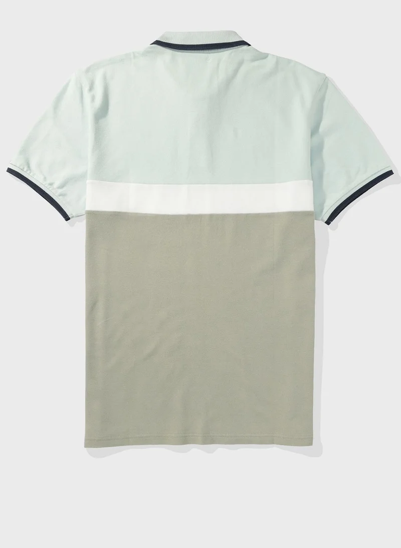 American Eagle Logo Detail Short Sleeve Polo Shirt