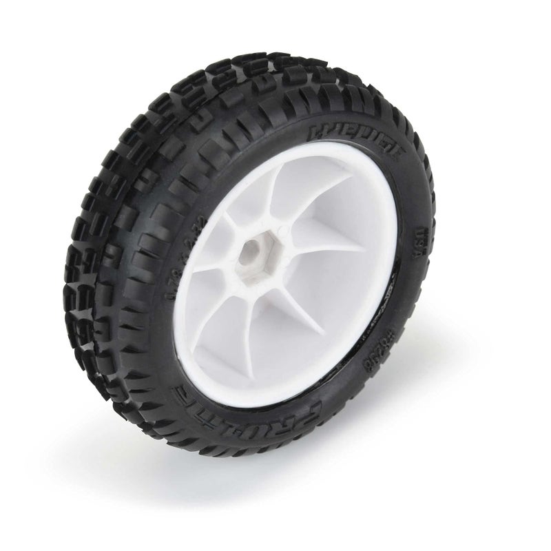 Pro-line Racing Wedge Carpet Tires MTD White Mini-B Front PRO829813 RC Tire - Image 4