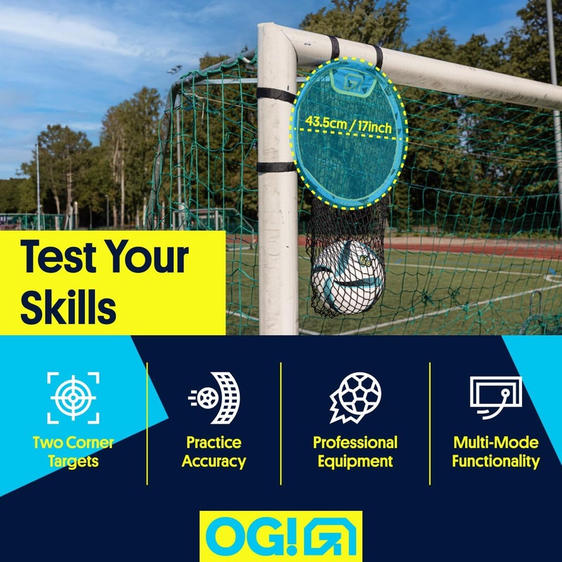 Open Goaaal شبكة تدريب كرة القدم المرتدة 3 في 1 وهدف خلفي - هدف كرة القدم للتسديد، التمرير، التدريب الفردي - رياضات خارجية، ألعاب في الفناء - Image 2