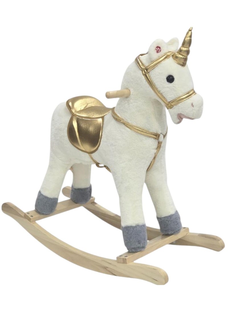 Toy Box Unicorn Horse Wooden Rocker 70x70x30cm