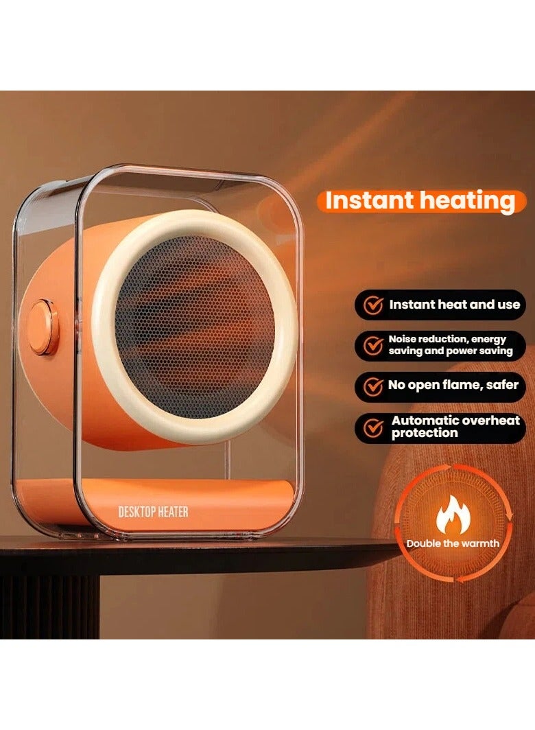 عام **مدفأة مكتبية مع قابس بريطاني - تدفئة بزاوية واسعة قابلة للتعديل 90 درجة، حماية من السخونة الزائدة، مدفأة كهربائية مضغوطة للمنزل والمكتب** - Image 3
