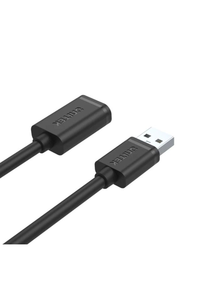 Unitek USB 2.0 Extension Cable – 1 Meter High-Speed USB-A Male to Female Extension Cord, Supports Data Transfer up to 480Mbps, Durable and Compact Design for PC, Laptop, Printer, and USB Peripherals – Black - Image 2