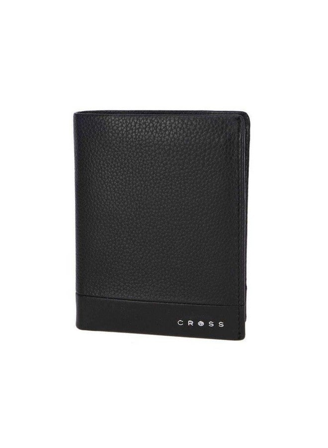 كروس محفظة كروس سوداء أنيقة للرجال مصنوعة من الجلد الأصلي مع حجرة لحمل البطاقات (AC948008_2-1) - Image 1