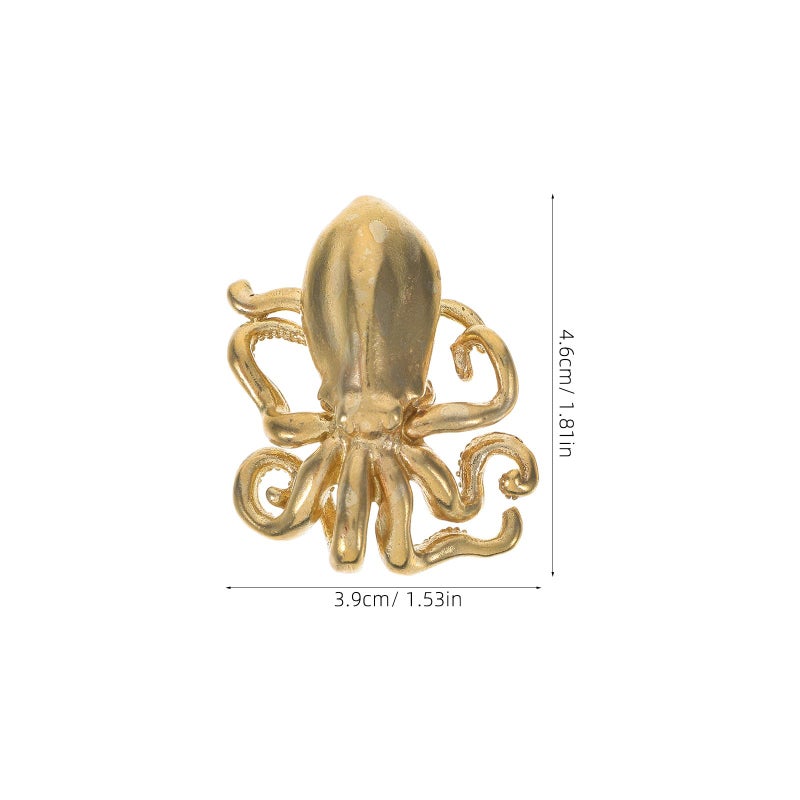 Anti Theft Octopus Cabinet Knob Drawer Pull Handle Brass Nautical Marine Animal Theme Wardrobe Knobs - Image 3