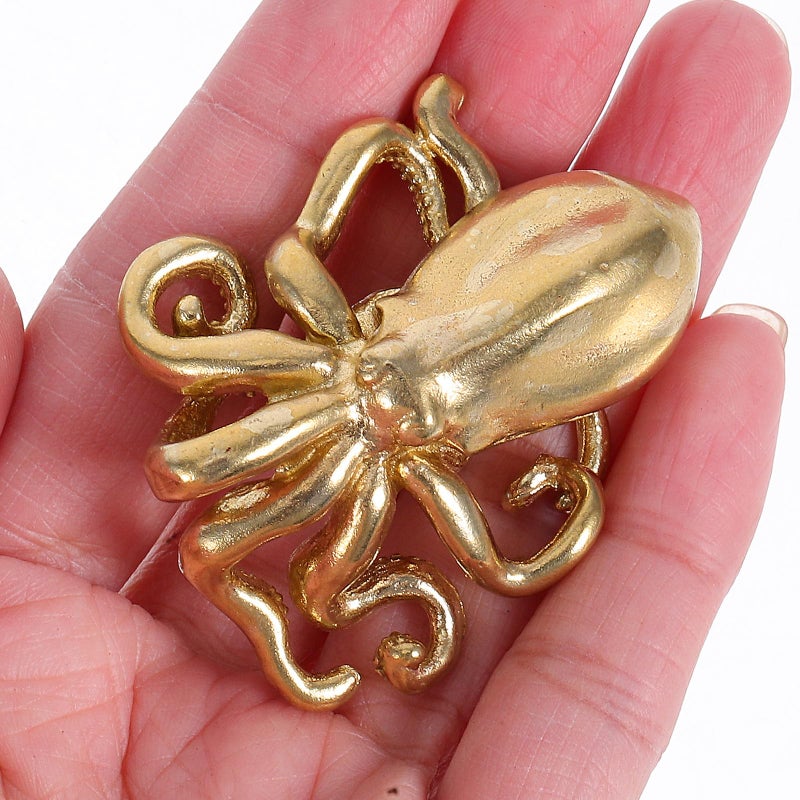 Anti Theft Octopus Cabinet Knob Drawer Pull Handle Brass Nautical Marine Animal Theme Wardrobe Knobs - Image 5
