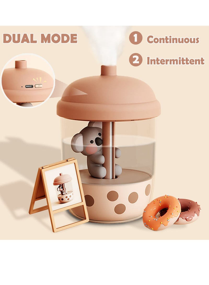 SYOSI SYOSI Lovely Portable Humidifier, Mini Cool Mist Humidifier with Koala Theme, USB Personal Humidifier Auto Shut Off, Ultra Quiet (450ml)  - Image 5