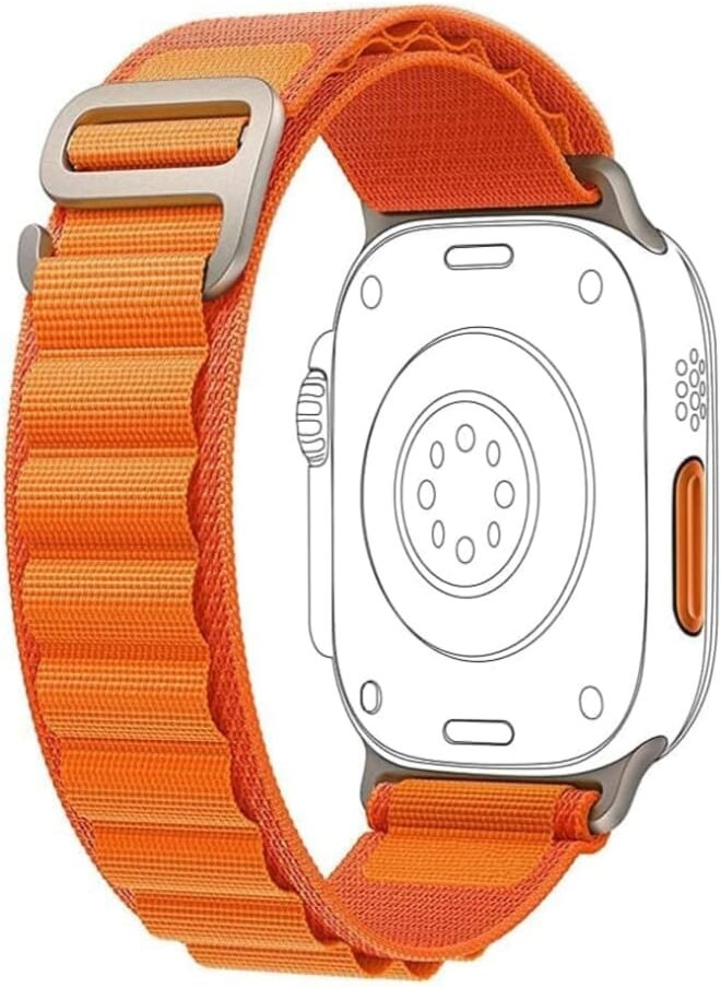 Generic Generic Alpine Loop for Apple Watch Compatible with Apple Watch 49mm 45mm 44mm 42mm, Durable Nylon Solo Loop Sport Strap with Titanium G Hook for iWatch Utral/SE Series 8 7 6 5 4 