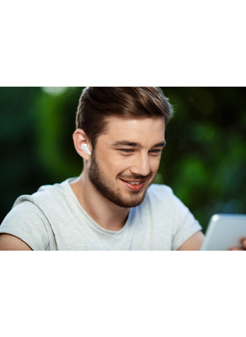 Xcell Apollo7 True Wireless Earbuds | High Bass Crystal Clear Sound, Bluetooth 5.3 | 4Hr Non-Stop Music + 100Hr Standby | Compact TWS with Voice Support for iOS/Android | Ultra-Lightweight – White