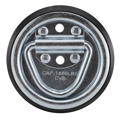 RecPro Surface Mount D-Ring Tie-Down Anchor Rope Ring for RV Furniture, Toy Haulers, or Trailers (4 Pack) - Image 2