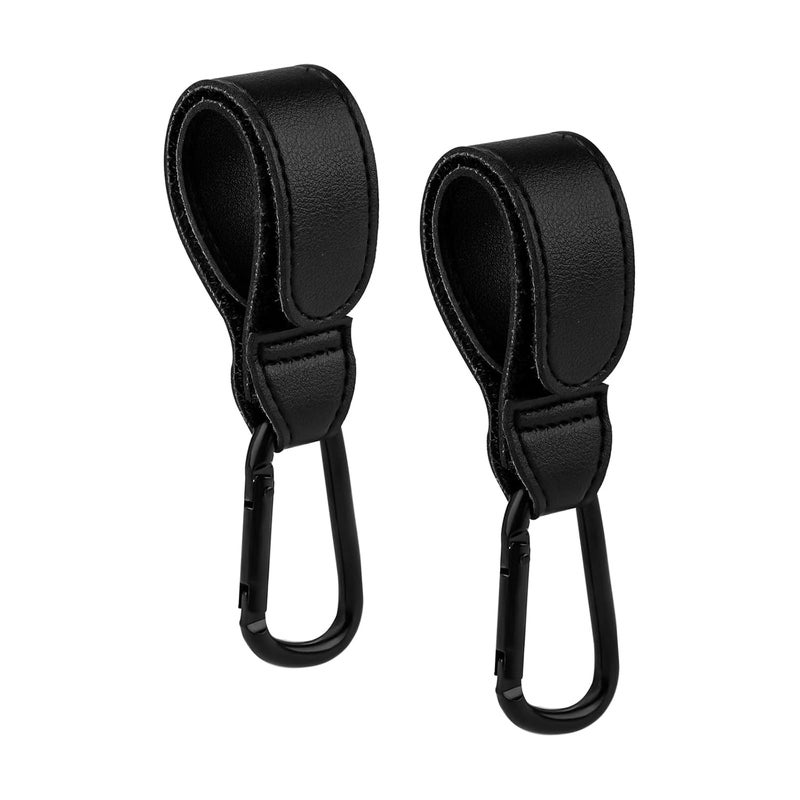 KINBOM Stroller Hooks Carriage Hooks for Bag 2pcs Mommy Bag Hook Stroller Organizer Hook Clip Heavy Duty Stroller Clip for Bags Hanging Shopping Diaper Bags Black - Image 1