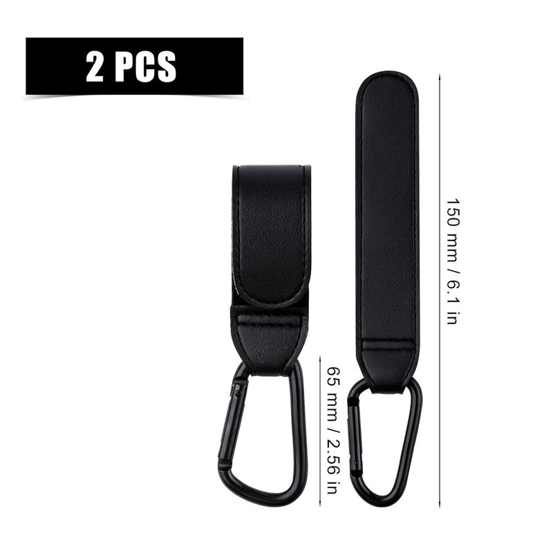 KINBOM Stroller Hooks Carriage Hooks for Bag 2pcs Mommy Bag Hook Stroller Organizer Hook Clip Heavy Duty Stroller Clip for Bags Hanging Shopping Diaper Bags Black - Image 3