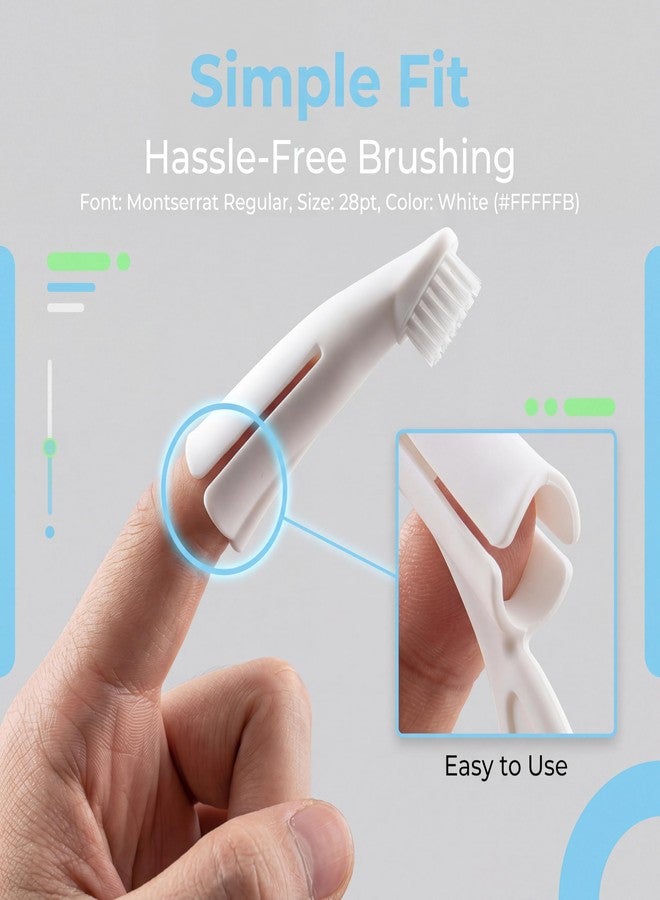 VINGVO Dog Toothbrush & Cat Toothbrush, Soft Nylon Bristle Cat Finger Toothbrush with Ergonomic Handle, Pet Toothbrush for Teeth Whitening, Oral Care Pet Supplies (White) - Image 5