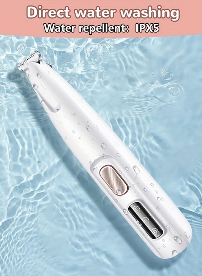 ماكينة تشذيب مخالب الكلاب مزودة بإضاءة LED، ماكينة تشذيب شعر الحيوانات الأليفة مقاومة للماء بالكامل مع شاشة عرض LED، ماكينة حلاقة الكلاب للعناية الشخصية بشفرة عريضة 18 مم - Image 2