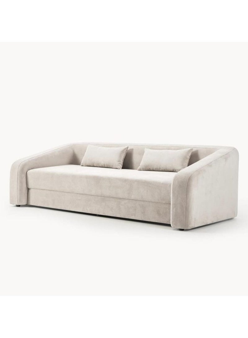 Other Manufacturer Sofa suitable for three people, soft velvet fabric, size 210*85*90 cm, seat height 45 cm - Image 1