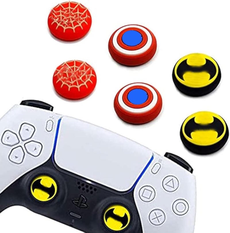 Jaeespon 6PCS Thumb Grip Stick Cover, Wireless Controllers Game Remote Joystick Cap, Non-Slip Silicone Handle Protection Cover Brand: - Image 1
