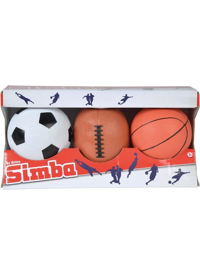 Simba Set Of 3 Balls Basketball, Rugby And Football  - Image 2