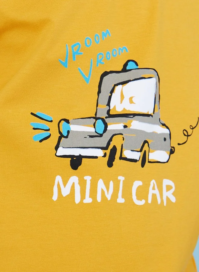 Styli Car Print T-shirt and All Over Print Pyjama Set