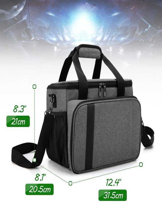 CURMIO Game Console Carrying Case Compatible for Xbox Series X, Portable Carrying Bag with Shoulder Strap for Controllers, Cables, Headsets, Ideal for Game Player, Gray, Patent Pending, Bag Only - Image 5