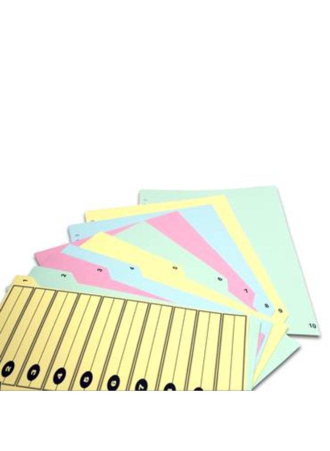 SAB  Separators Bristol - A4 Size - 10 Colored - Image 2