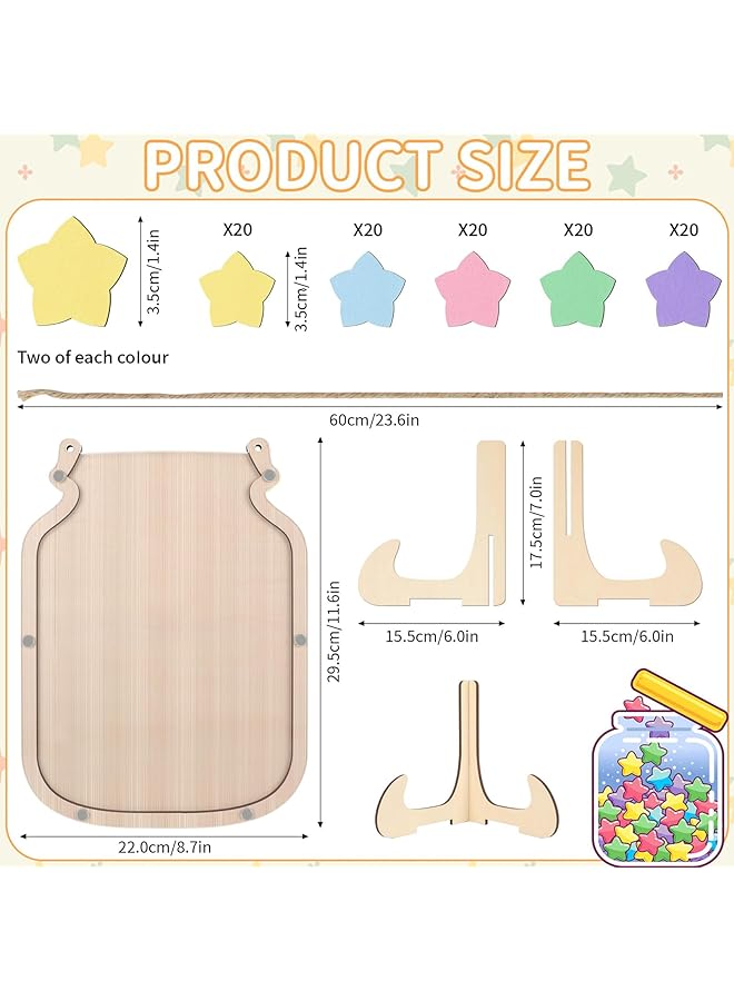 إيروريكس مخطط سلوك الأطفال الصغار من Children'S Star Reward Jar، أدوات إدارة الفصل الدراسي، مخطط مكافأة السلوك ومخطط الأعمال المنزلية، مخطط مكافأة التدريب المنزلي على السلوك الجيد للأولاد والبنات - Image 2